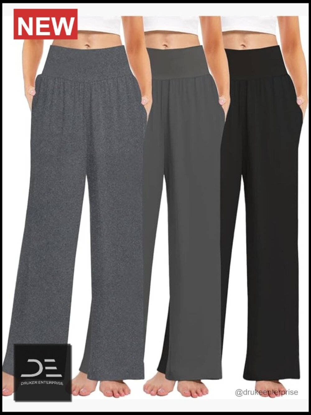 High Waisted Wide Leg Sweatpants with Pockets Loose Lounge Yoga Pants